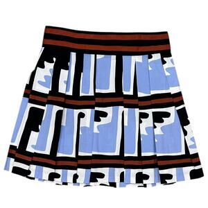 Diane Von Furstenberg Mabel Print Pleated Skirt